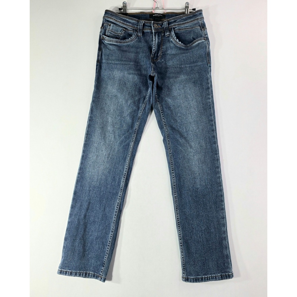 Kenneth Cole New York Mens Slim Fit Jeans 30x29 Medium Wash Blue Denim Pants
